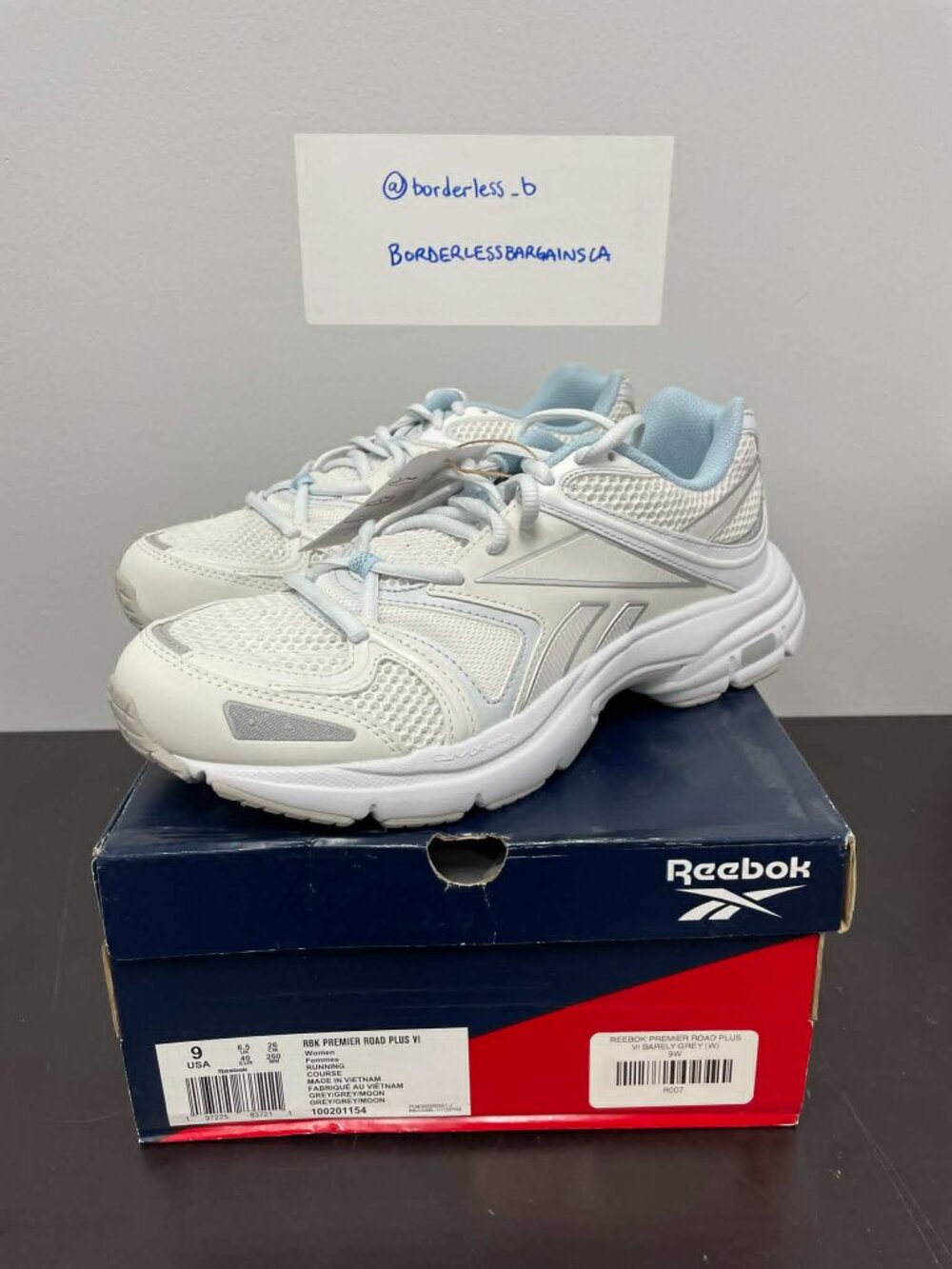 Women's Reebok Premier Road Plus VI Barely Grey (100201154) - Size US 9W